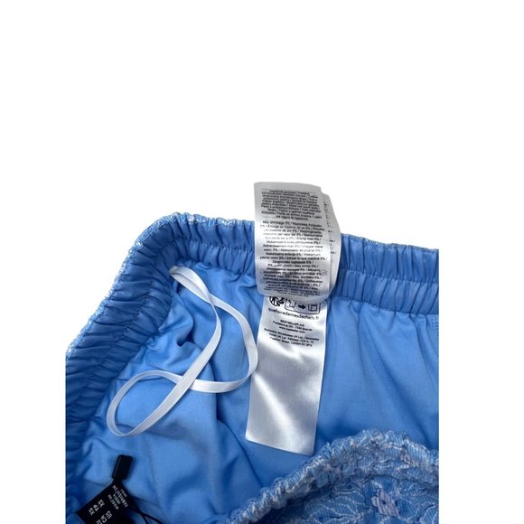 Vero Moda Shorts Soney Lace Woven Shorts Baby Blue White Floral Shorts Womens XS - Picture 7 of 8